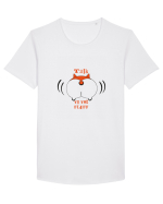 Talk to the Fluff Design Tricou mânecă scurtă guler larg Bărbat Skater