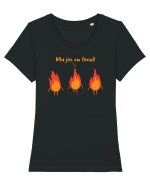 Ma joc cu Focul! Tricou mânecă scurtă guler larg fitted Damă Expresser