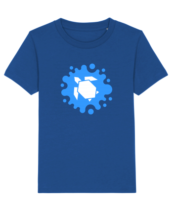Cute Geometric Origami Turtle on a Blue Splash Majorelle Blue