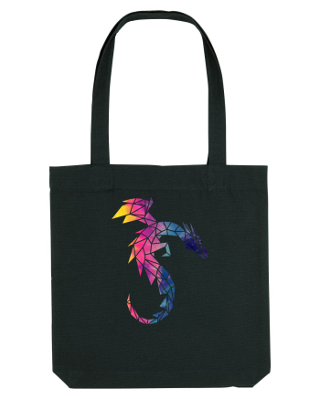 Geometric Fire And Ice Dragon Black