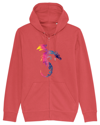 Geometric Fire And Ice Dragon Carmine Red
