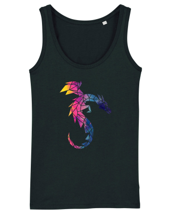 Geometric Fire And Ice Dragon Black
