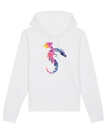Geometric Fire And Ice Dragon White