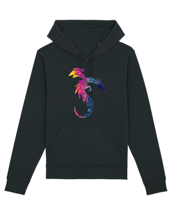 Geometric Fire And Ice Dragon Black