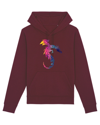 Geometric Fire And Ice Dragon Burgundy