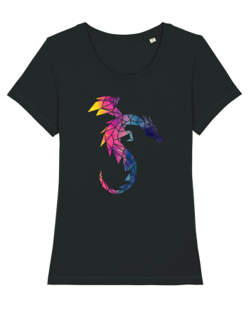 Geometric Fire And Ice Dragon Black