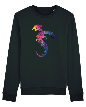 Geometric Fire And Ice Dragon Black