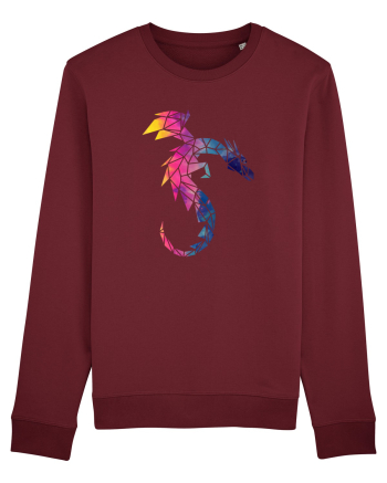 Geometric Fire And Ice Dragon Burgundy