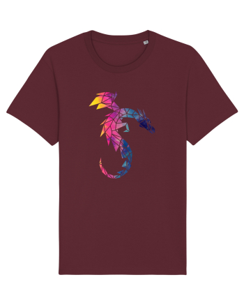 Geometric Fire And Ice Dragon Burgundy