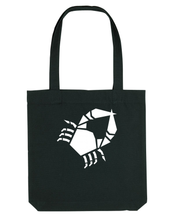 Cute Geometric Crab - Origami Style Black