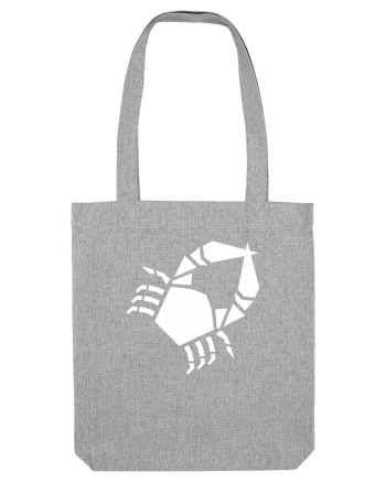 Cute Geometric Crab - Origami Style Heather Grey