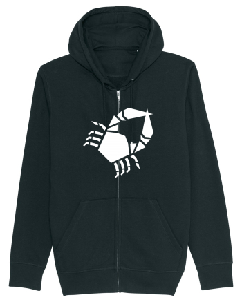 Cute Geometric Crab - Origami Style Black