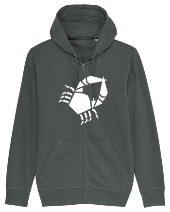 Cute Geometric Crab - Origami Style Anthracite