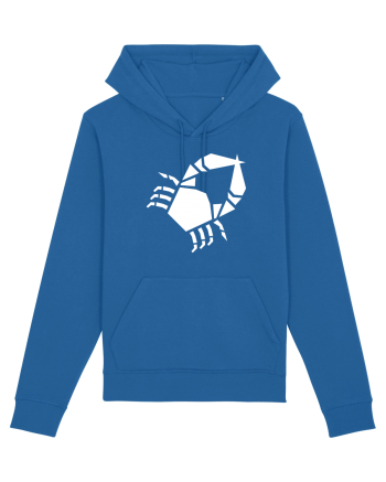 Cute Geometric Crab - Origami Style Royal Blue