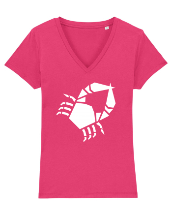 Cute Geometric Crab - Origami Style Raspberry