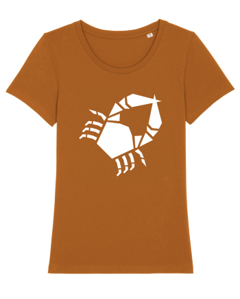Cute Geometric Crab - Origami Style Roasted Orange