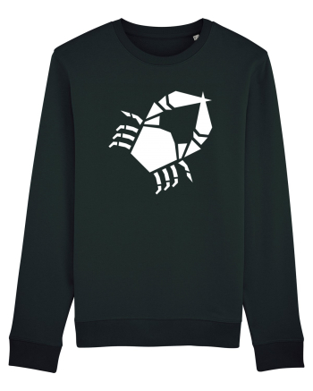 Cute Geometric Crab - Origami Style Black