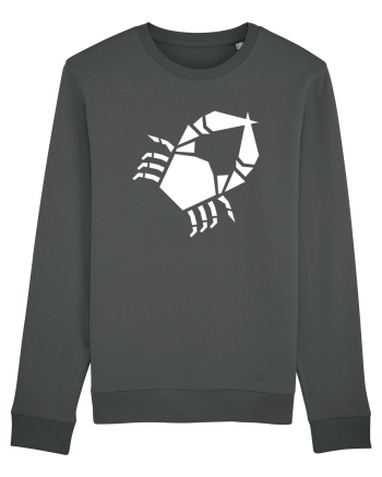 Cute Geometric Crab - Origami Style Anthracite