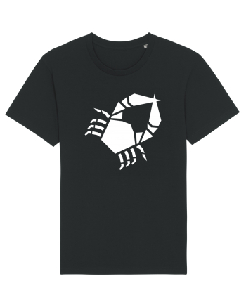 Cute Geometric Crab - Origami Style Black