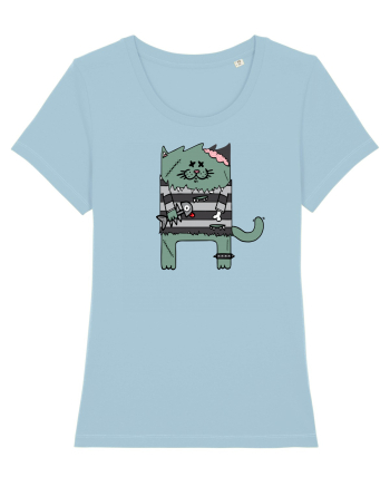 Zombie Cat Sky Blue