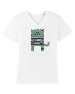 Zombie Cat Tricou mânecă scurtă guler V Bărbat Presenter