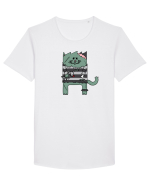 Zombie Cat Tricou mânecă scurtă guler larg Bărbat Skater
