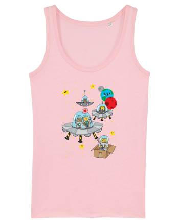 Space Cats Cotton Pink