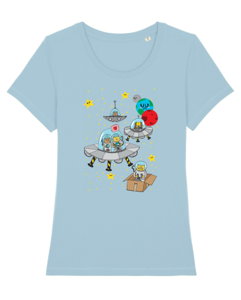 Space Cats Sky Blue