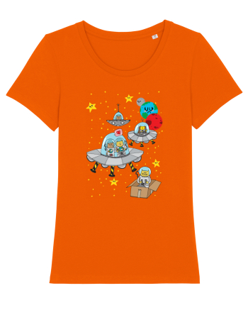 Space Cats Bright Orange