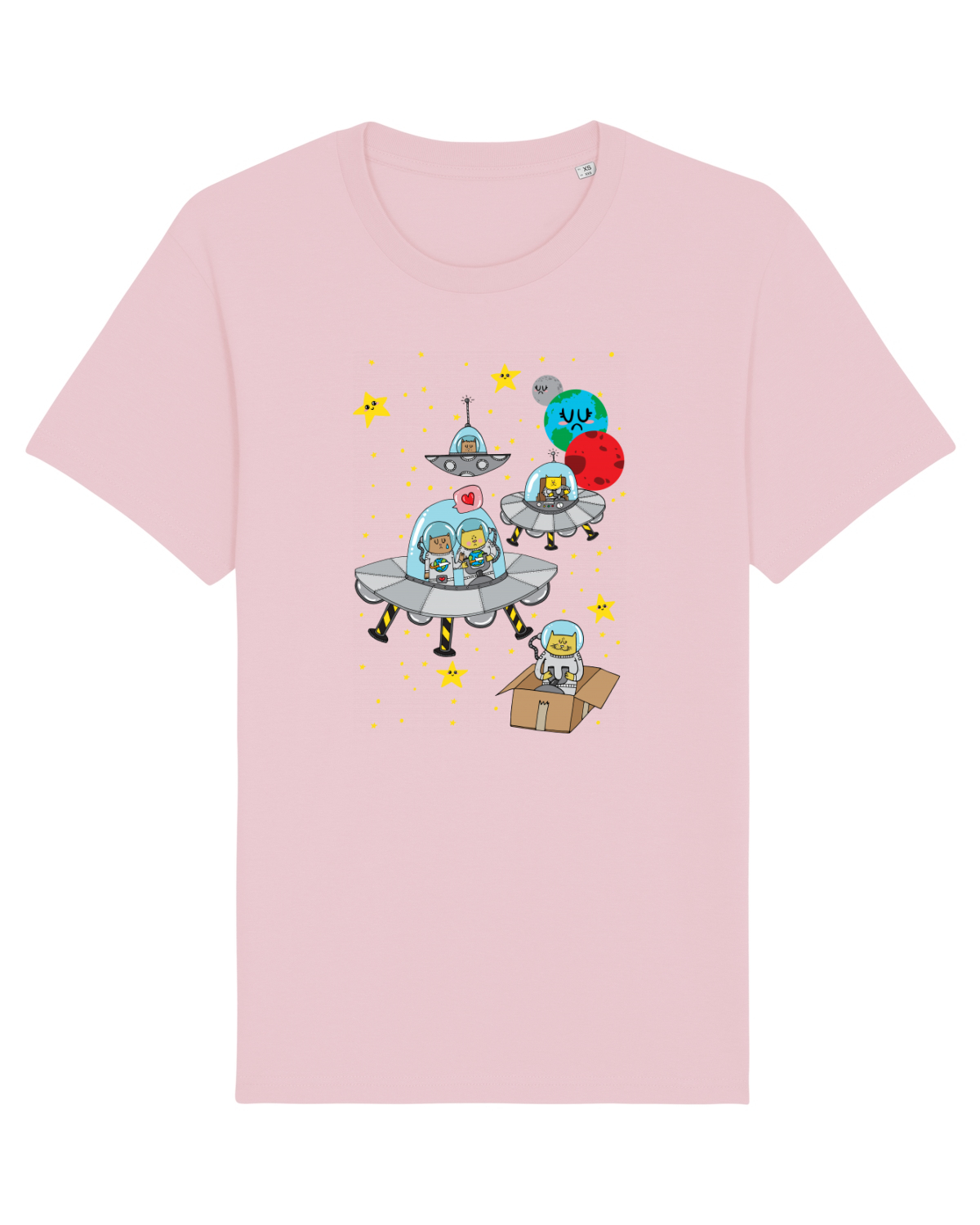 Tricou mânecă scurtă Unisex Rocker Cotton Pink