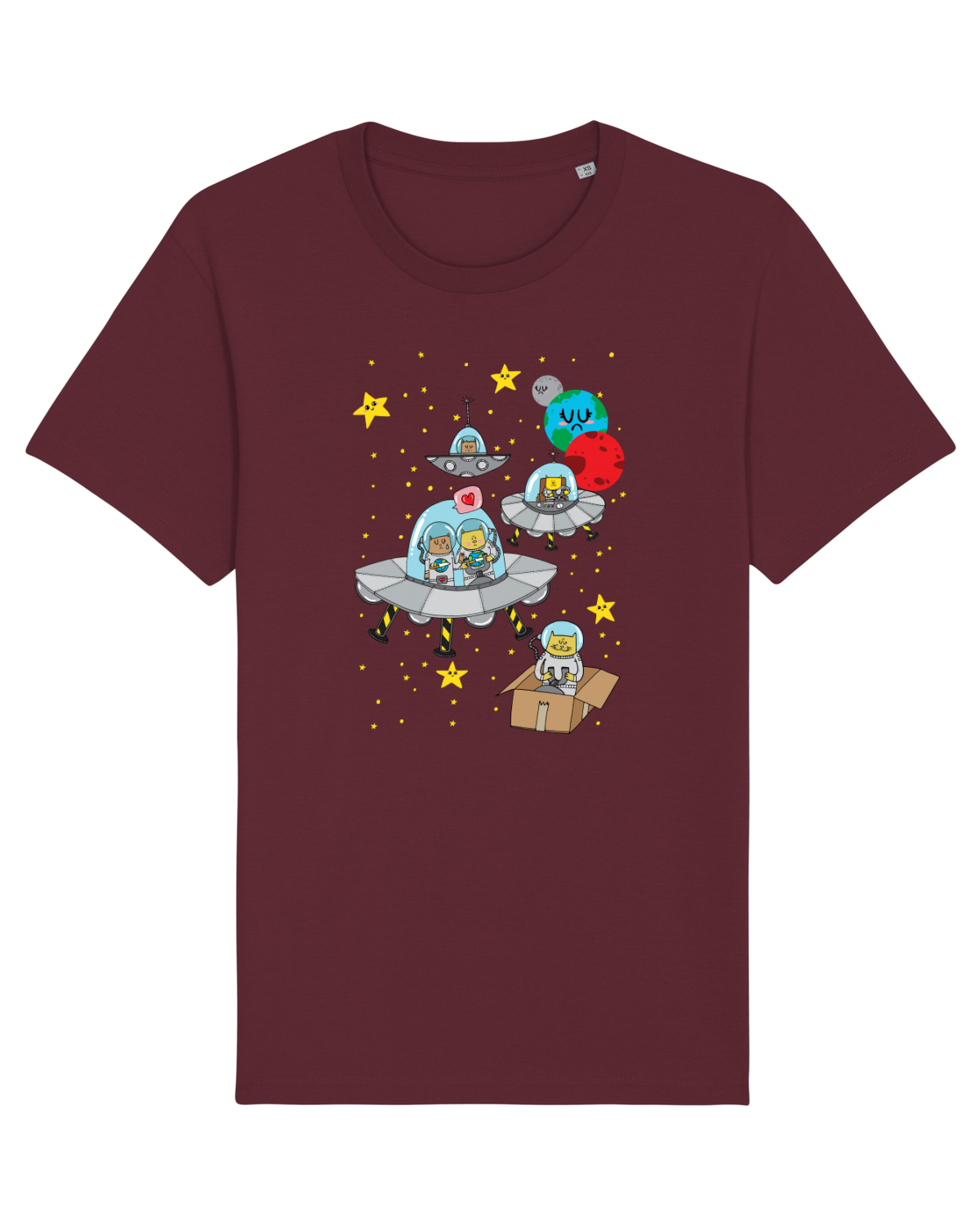 Tricou mânecă scurtă Unisex Rocker Burgundy