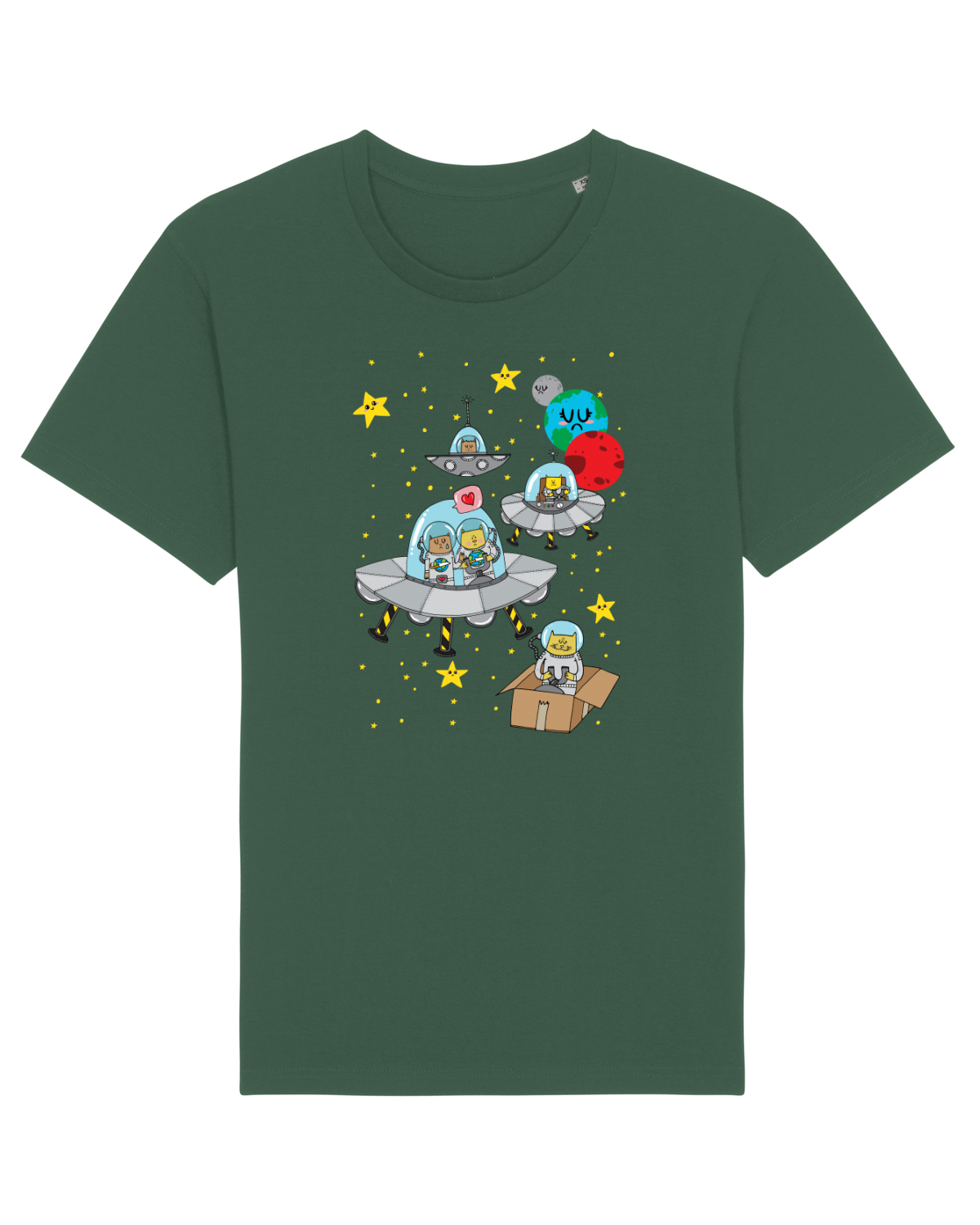 Tricou mânecă scurtă Unisex Rocker Bottle Green