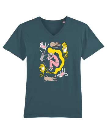 Sleeping girl, sleeping cats Stargazer