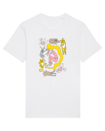 Sleeping girl, sleeping cats Tricou mânecă scurtă Unisex Rocker