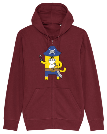 Pirate Meow Burgundy