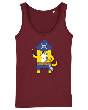 Pirate Meow Burgundy