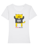 Meowtallica Tricou mânecă scurtă guler larg fitted Damă Expresser