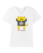 Meowtallica Tricou mânecă scurtă guler V Bărbat Presenter