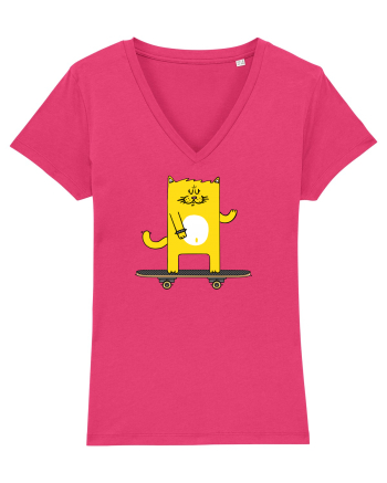 Cat on skateboard Raspberry