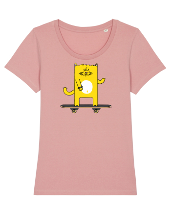 Cat on skateboard Canyon Pink