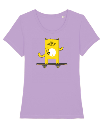 Cat on skateboard Lavender Dawn