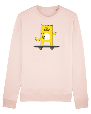 Cat on skateboard Candy Pink