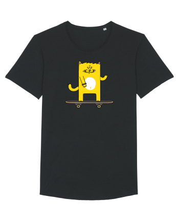 Cat on skateboard Black
