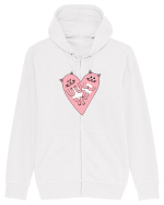 Cat heart Hanorac cu fermoar Unisex Connector