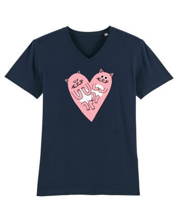 Cat heart French Navy
