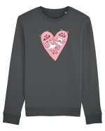 Cat heart Bluză mânecă lungă Unisex Rise