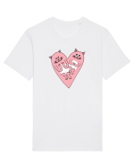 Cat heart Tricou mânecă scurtă Unisex Rocker