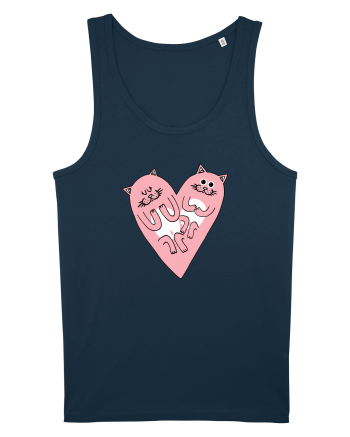 Cat heart Navy