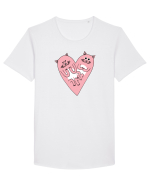 Cat heart Tricou mânecă scurtă guler larg Bărbat Skater
