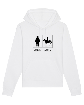 Woman Riding Design White